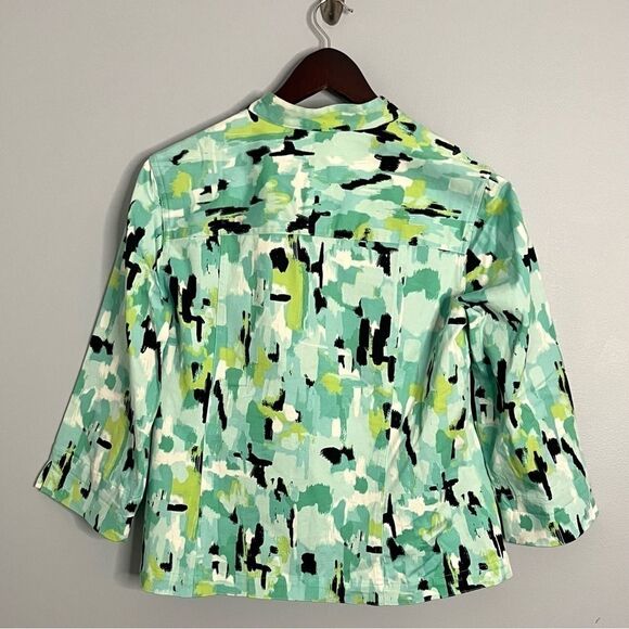 Croft & Barrow | Spring Multi Colored 3/4 Sleeve Blazer - Picture 5 of 6